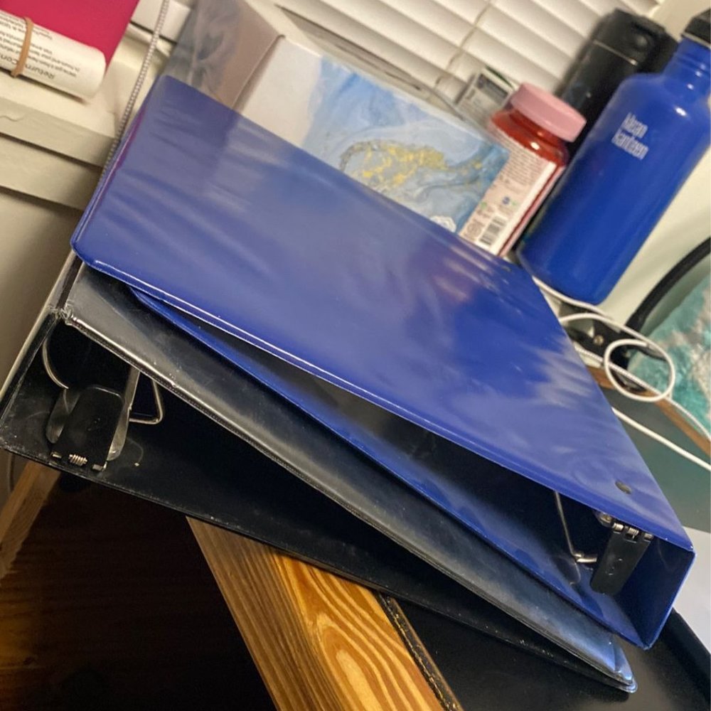 Exceed 3-Ring Heavy Duty Binders, 2” Slant Ring - Royal Blue & Black - 2 pk